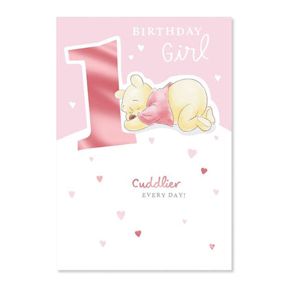 Connections from Hallmark 1st Birthday Card - Winnie the Pooh