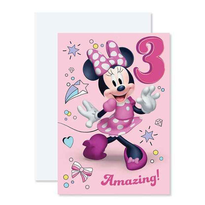 Connections from Hallmark 3rd Birthday Card - Minnie Mouse