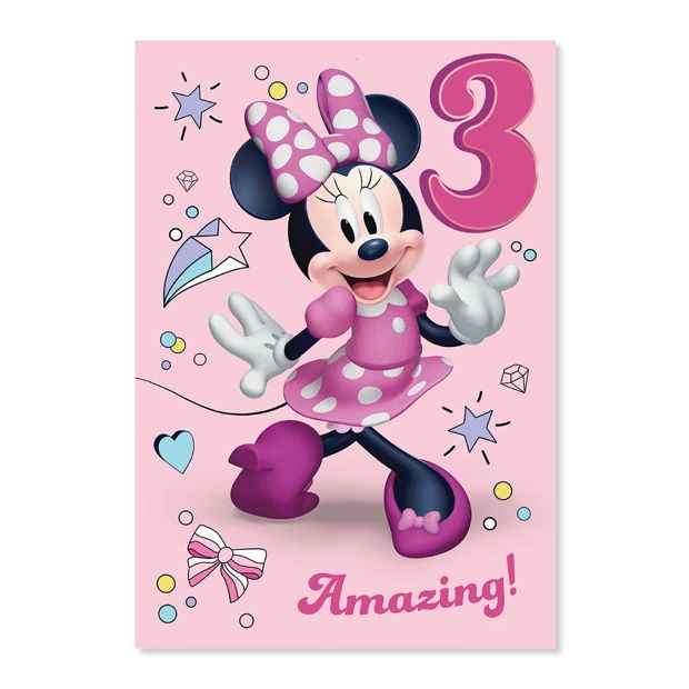 Connections from Hallmark 3rd Birthday Card - Minnie Mouse