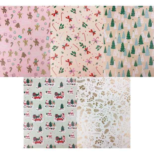 Wishing Tree Christmas Roll Wrap - Assorted