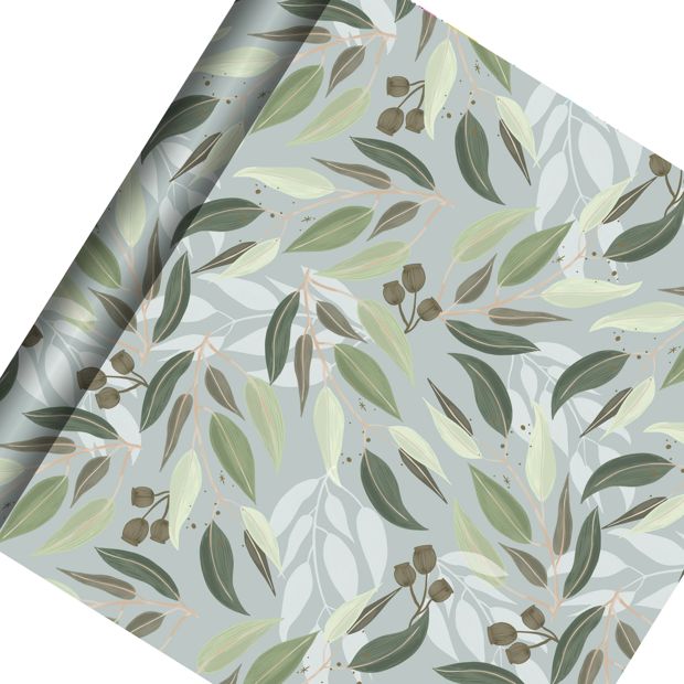 Hallmark Gift Wrap Roll - Eucalyptus and Gumnuts