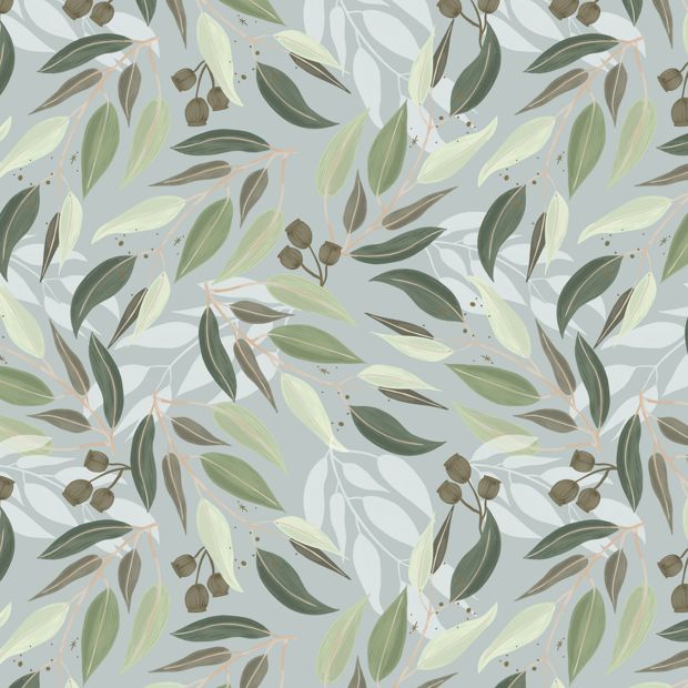 Hallmark Gift Wrap Roll - Eucalyptus and Gumnuts
