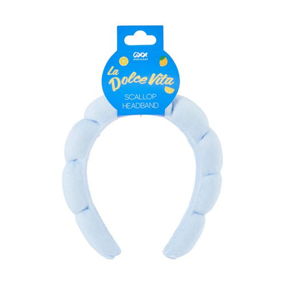 La Dolce Vita Scallop Headband, Blue - OXX Bodycare