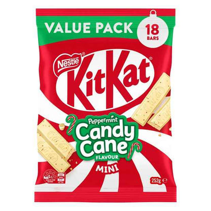 18 Pack Nestle KitKat Peppermint Candy Cane Flavour Mini Value Pack 252g
