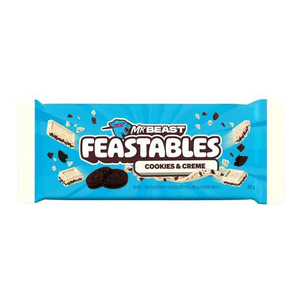 MrBeast Feastables Cookies & Creme Chocolate Bar 60g