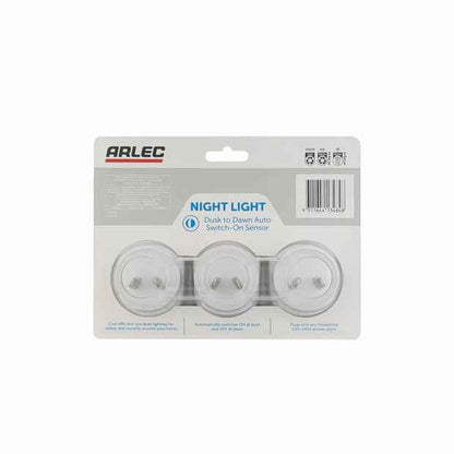 3 Pack Arlec Mini Plug In Night Light with Day Light Sensor