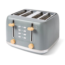 4 Slice Toaster, Grey - Anko