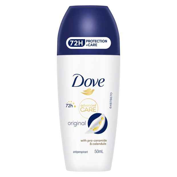 Dove Advanced Care Original Antiperspirant Deodorant Roll-On 50ml - Pro-Ceramide and Calendula
