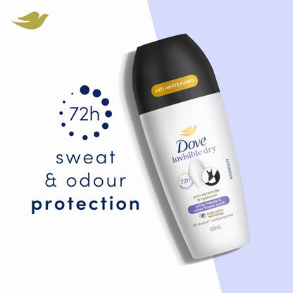 Dove Advanced Care Go Fresh Antiperspirant Deodorant Roll-On 50ml - Pro-Ceramide and Calendula, White Freesia Scent