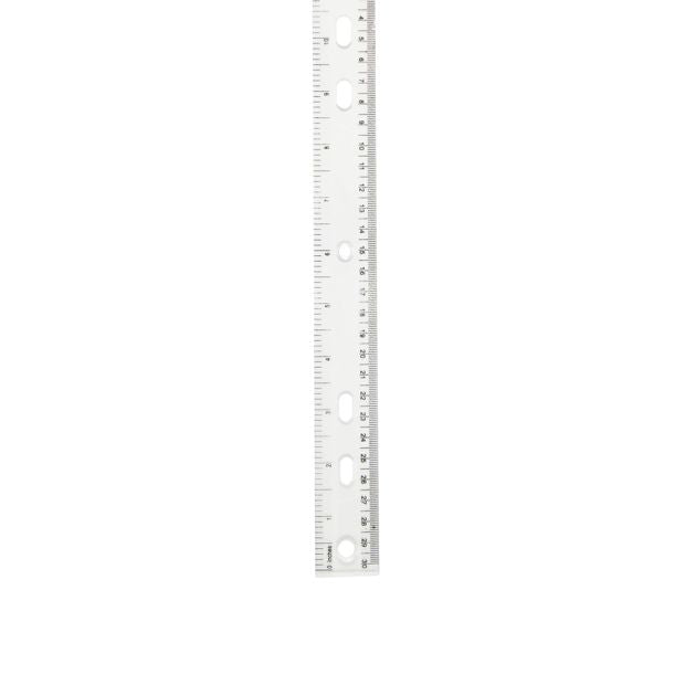 30cm Plastic Ruler - Clear Measurement Tool