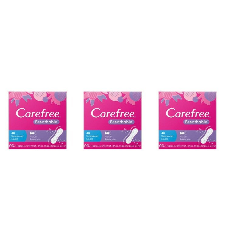 Carefree Breathable Liners 2 x 3 x 48 Pack