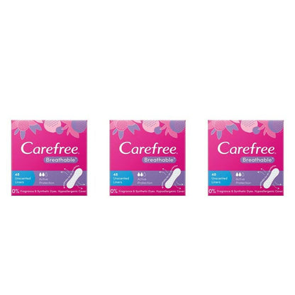 Carefree Breathable Liners 2 x 3 x 48 Pack