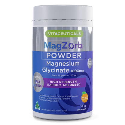 Vitaceuticals MagZorb Magnesium Glycinate 1000mg Powder 510g
