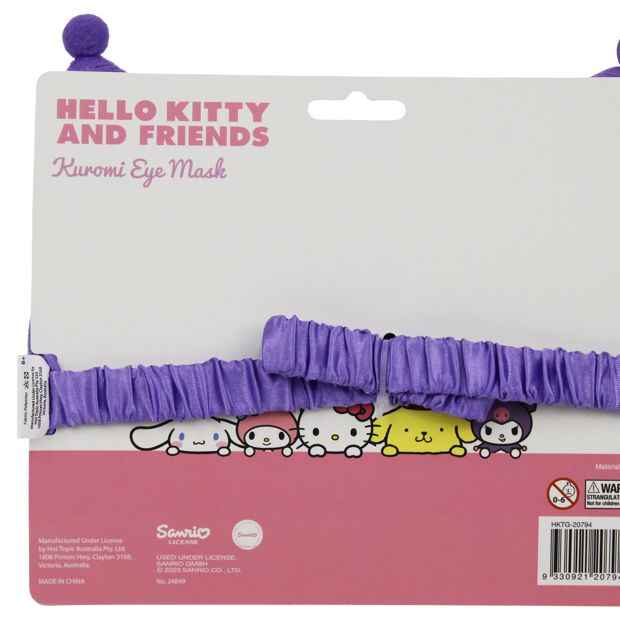 Sanrio Hello Kitty and Friends Kuromi Fluffy Eye Mask - Purple