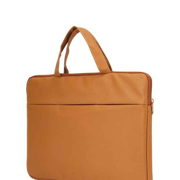 15-inch Laptop Bag, Brown PU Leather