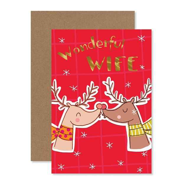 Hallmark Christmas Card - Deers Kissing