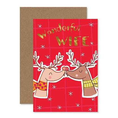Hallmark Christmas Card - Deers Kissing