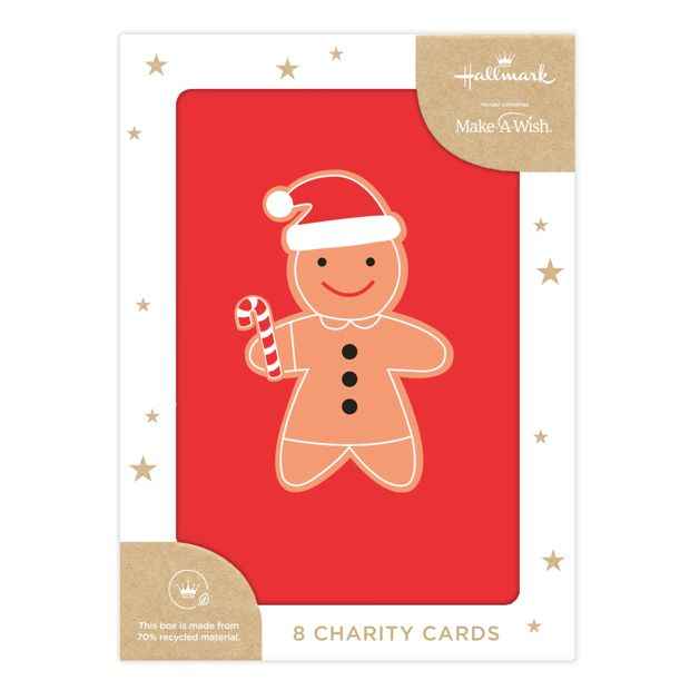 8 Pack Hallmark Boxed Charity Christmas Cards - Gingerbread Man