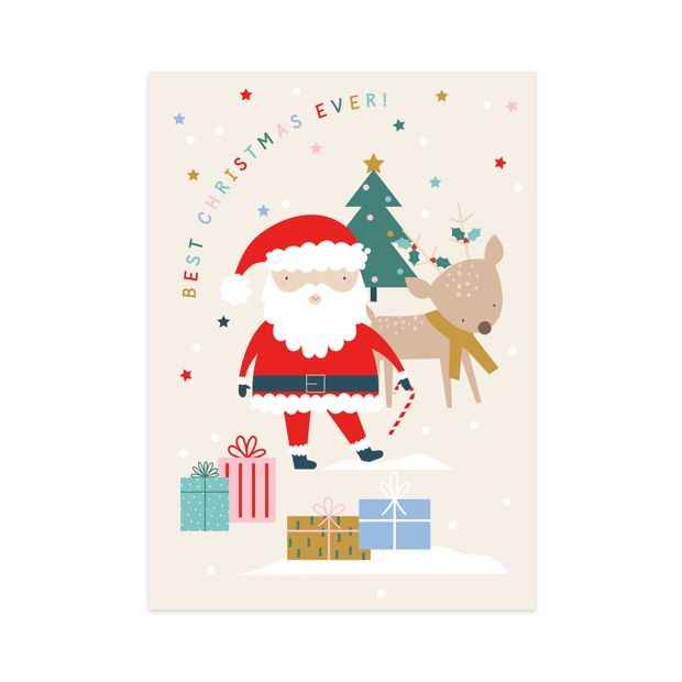 8 Pack Hallmark Boxed Charity Christmas Cards - Santa