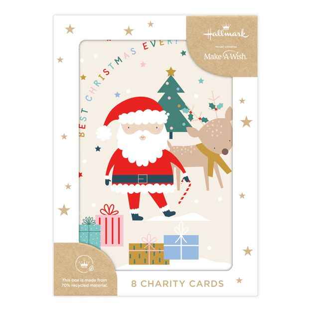 8 Pack Hallmark Boxed Charity Christmas Cards - Santa
