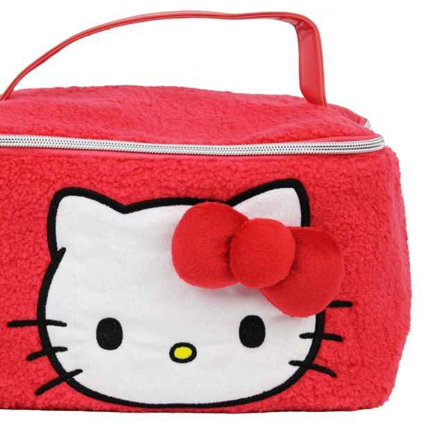 Hello Kitty and Friends Fluffy Cosmetic Train Case - Red