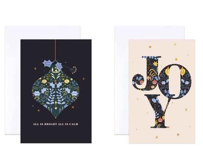 10 Pack Hallmark Boxed Charity Christmas Cards - Bauble Joy