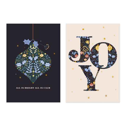 10 Pack Hallmark Boxed Charity Christmas Cards - Bauble Joy