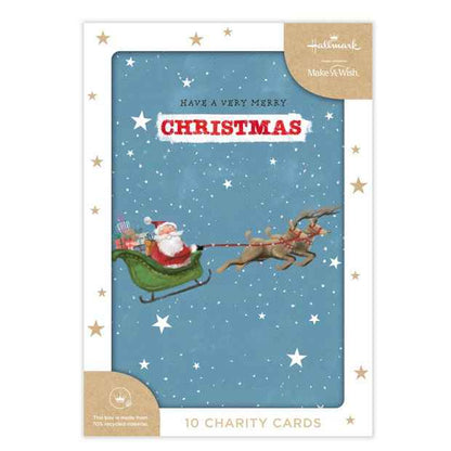 10 Pack Hallmark Boxed Charity Christmas Cards - Merry Christmas