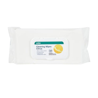 Anko 120 Pack Cleaning Wipes, Citrus