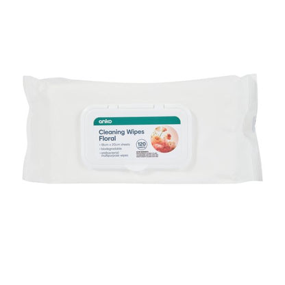 Anko 120 Pack Cleaning Wipes, Floral