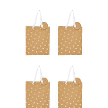 4 Pack Multi Kraft Foil Gift Bags, Medium - Anko