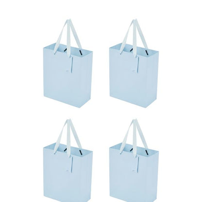 4 Pack Multi Blue Gift Bags, Medium - Anko