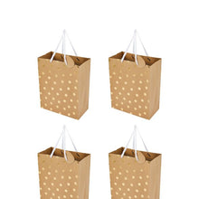 4 Pack Multi Kraft Foil Gift Bags, Large - Anko