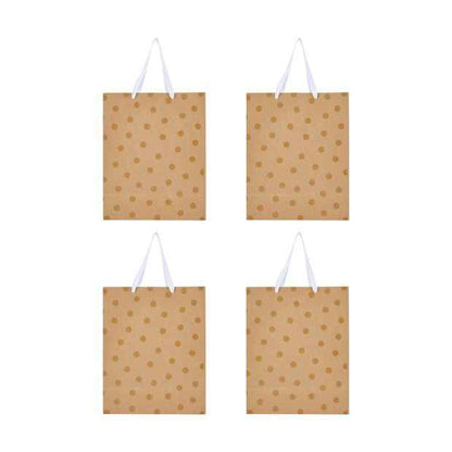 4 Pack Multi Kraft Foil Gift Bags, Large - Anko