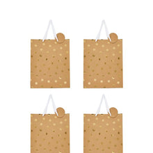 4 Pack Multi Kraft Foil Gift Bags, Large - Anko
