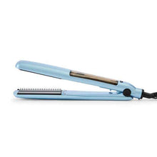Blue Steam Hair Straightener with Ceramic Plates