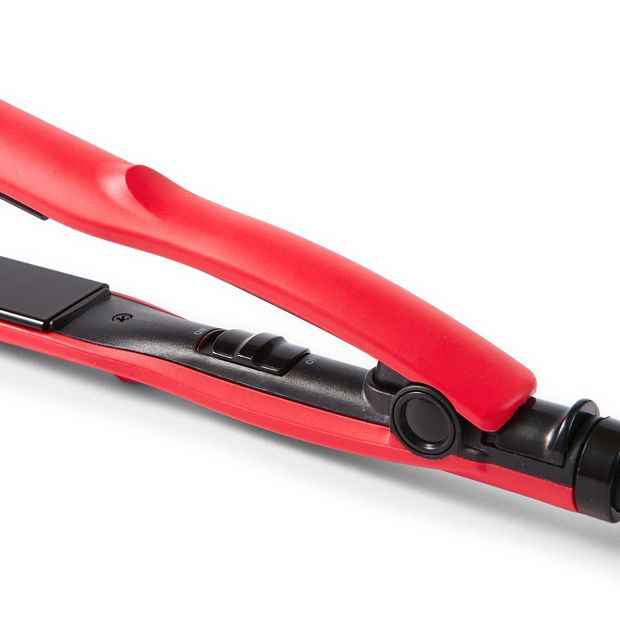 Compact Hair Dryer & Straightener Set - Red