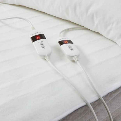 Queen Fitted Electric Blanket - White