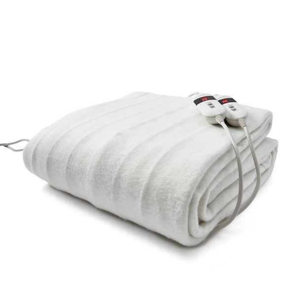 Queen Fitted Electric Blanket - White