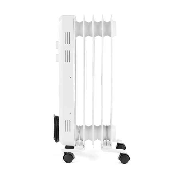 5 Fin Portable Oil Heater - White