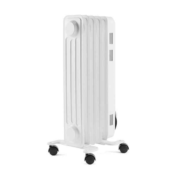 5 Fin Portable Oil Heater - White