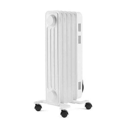 5 Fin Portable Oil Heater - White