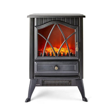 Anko Flame Effect Fireplace Heater - Black