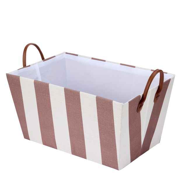 Anko Tapered Basket, Chocolate Stripe