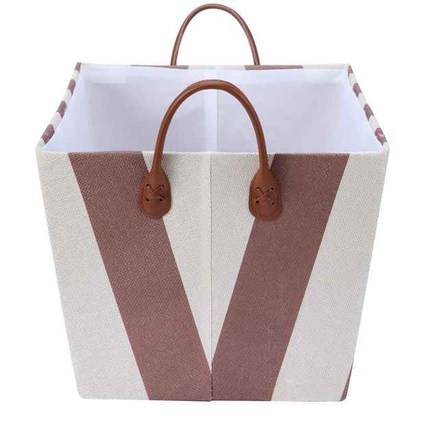 Anko Tapered Basket, Chocolate Stripe