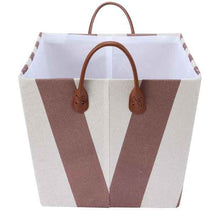 Anko Tapered Basket, Chocolate Stripe