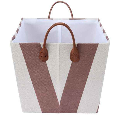 Anko Tapered Basket, Chocolate Stripe
