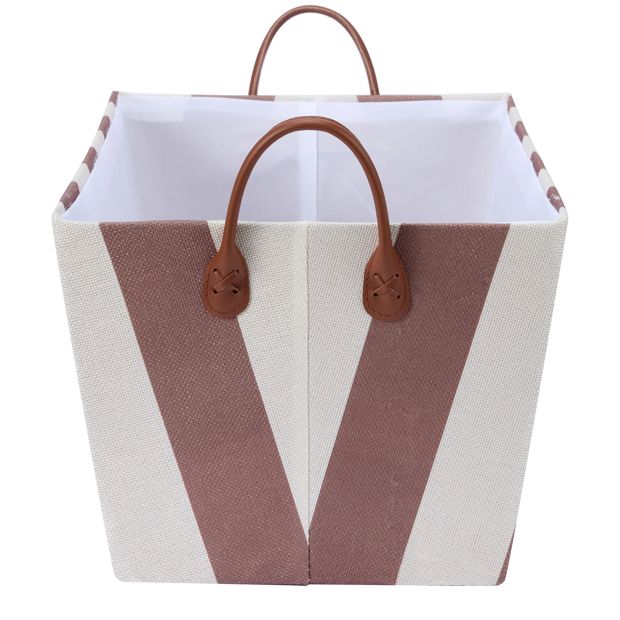 Anko Tapered Basket, Chocolate Stripe