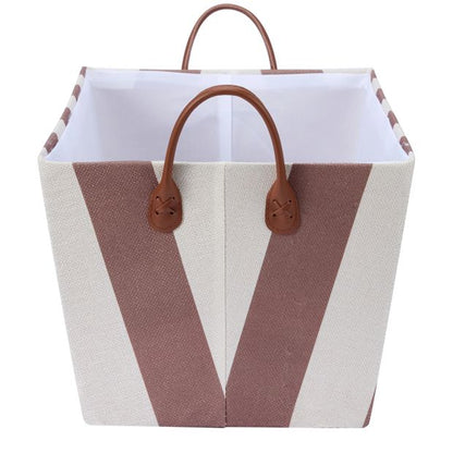 Anko Tapered Basket, Chocolate Stripe