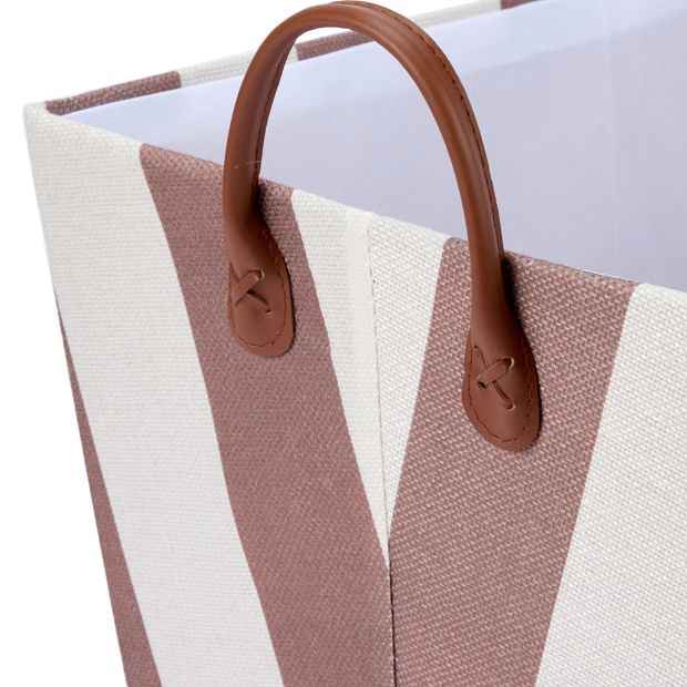 Anko Tapered Basket, Chocolate Stripe
